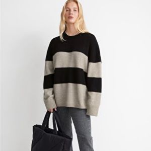 &other stories striped oversized sweater
